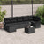 Garden Sofa Set with Cushion 8 pcs Black Poly rattan