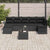 Garden Sofa Set with Cushion 8 pcs Black Poly rattan