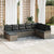 Garden Sofa Set with Cushion 8 pcs Grey Poly rattan