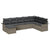 Garden Sofa Set with Cushion 8 pcs Grey Poly rattan