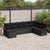 Garden Sofa Set with Cushion 8 pcs Black Poly rattan