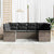 Garden Sofa Set with Cushion 6 pcs Grey Poly rattan
