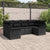 Garden Sofa Set with Cushion 6 pcs Black Poly rattan