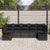 Garden Sofa Set with Cushion 7 pcs Black Poly rattan
