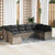 Garden Sofa Set with Cushion 9 pcs Grey Poly rattan