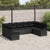 Garden Sofa Set with Cushion 9 pcs Black Poly rattan