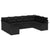 Garden Sofa Set with Cushion 9 pcs Black Poly rattan