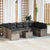 Garden Sofa Set with Cushion 10 pcs Grey Poly rattan