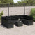 Garden Sofa Set with Cushion 10 pcs Black Poly rattan