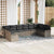 Garden Sofa Set with Cushion 10 pcs Grey Poly rattan