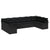 Garden Sofa Set with Cushion 10 pcs Black Poly rattan