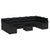 Garden Sofa Set with Cushion 11 pcs Black Poly rattan