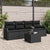 Garden Sofa Set 5 pcs Black Poly rattan
