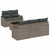 Garden Sofa Set 6 pcs Grey Poly rattan