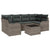 Garden Sofa Set 7 pcs Grey 55 x 55 x 37 cm Poly rattan