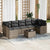 Garden Sofa Set 8 pcs Grey 55 x 55 x 37 cm Poly rattan