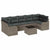 Garden Sofa Set 8 pcs Grey 55 x 55 x 37 cm Poly rattan