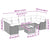 Garden Sofa Set 8 pcs Black 55 x 55 x 37 cm Poly rattan