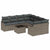 Garden Sofa Set 9 pcs Grey 55 x 55 x 37 cm Poly rattan