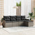 Garden Sofa Set with Cushion 5 pcs Grey Poly rattan