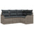 Garden Sofa Set with Cushion 4 pcs Grey Poly rattan