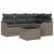 Garden Sofa Set with Cushion 5 pcs Grey Poly rattan