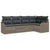 Garden Sofa Set with Cushion 5 pcs Grey Poly rattan