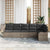 Garden Sofa Set with Cushion 6 pcs Grey Poly rattan