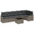 Garden Sofa Set with Cushion 7 pcs Grey Poly rattan