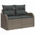 Garden Sofa Set with Cushion 7 pcs Grey Poly rattan