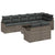 Garden Sofa Set with Cushion 9 pcs Grey Poly rattan