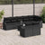 Garden Sofa Set with Cushion 9 pcs Black Poly rattan