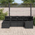 Garden Sofa Set with Cushion 6 pcs Black Poly rattan
