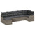 Garden Sofa Set with Cushion 7 pcs Grey Poly rattan