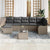 Garden Sofa Set with Cushion 8 pcs Grey Poly rattan