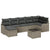 Garden Sofa Set with Cushion 8 pcs Grey Poly rattan