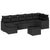 Garden Sofa Set with Cushion 8 pcs Black Poly rattan
