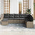 Garden Sofa Set with Cushion 8 pcs Grey Poly rattan