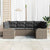 Garden Sofa Set with Cushion 6 pcs Grey Poly rattan