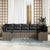 Garden Sofa Set with Cushion 7 pcs Grey Poly rattan