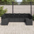 Garden Sofa Set with Cushion 9 pcs Black Poly rattan