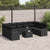 Garden Sofa Set with Cushion 10 pcs Black Poly rattan