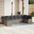 Garden Sofa Set with Cushion 10 pcs Grey Poly rattan