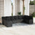 Garden Sofa Set with Cushion 10 pcs Black Poly rattan