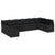 Garden Sofa Set with Cushion 10 pcs Black Poly rattan