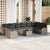 Garden Sofa Set with Cushion 11 pcs Grey Poly rattan