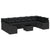 Garden Sofa Set with Cushion 11 pcs Black Poly rattan
