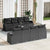 Garden Sofa Set 7 pcs Black 55 x 55 x 37 cm Poly Rattan