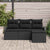 Garden Sofa Set with Cushion 4 pcs Black Poly rattan