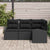 Garden Sofa Set with Cushion 4 pcs Black Poly rattan
